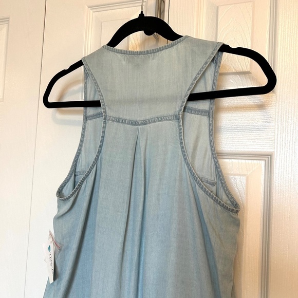 NWT Lakefield&Co Tencel Vintage Denim Look Shorts Romper Size Medium - Picture 7 of 14